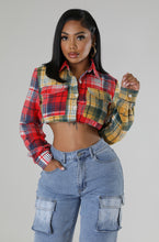 Load image into Gallery viewer, Plaid Cropped Flannel Shirt
