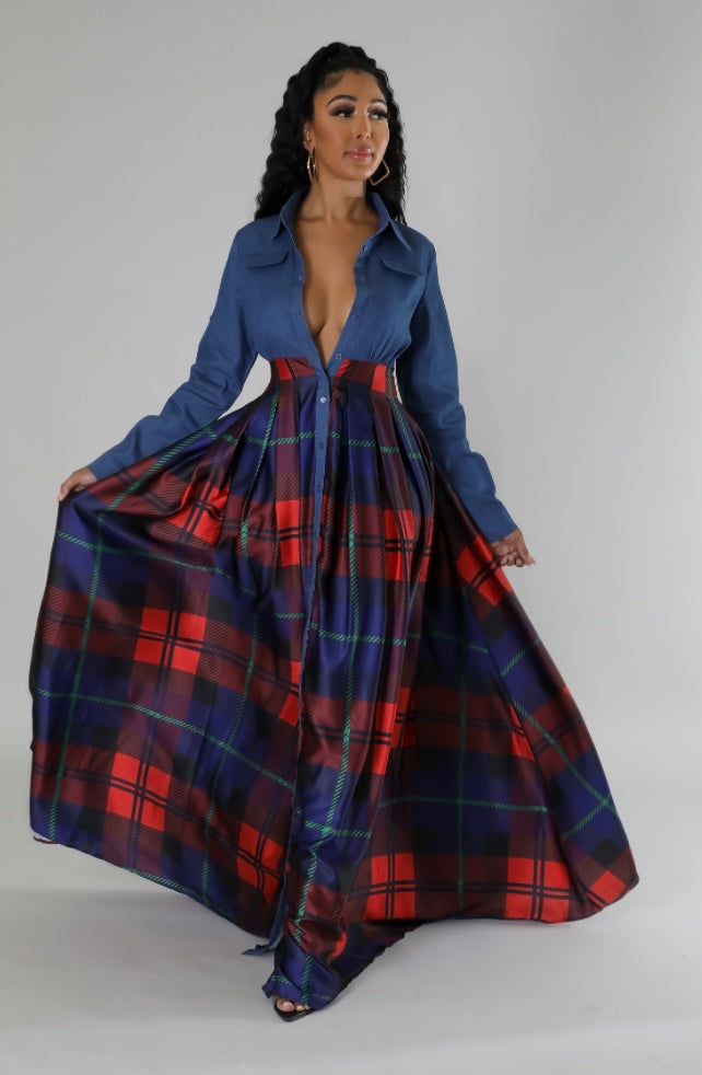 Vintage Plaid Dress